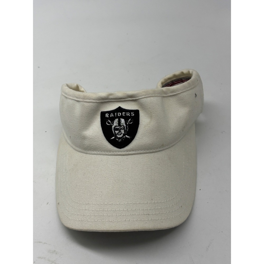Vintage Annco NFL Raiders Visor White Adjustable Strapback Hat
